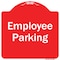 Signmission Designer Series Employee Parking, Red & White Heavy-Gauge Aluminum Sign, 18" x 18", RW-1818-9850 A-DES-RW-1818-9850 - alternate 1